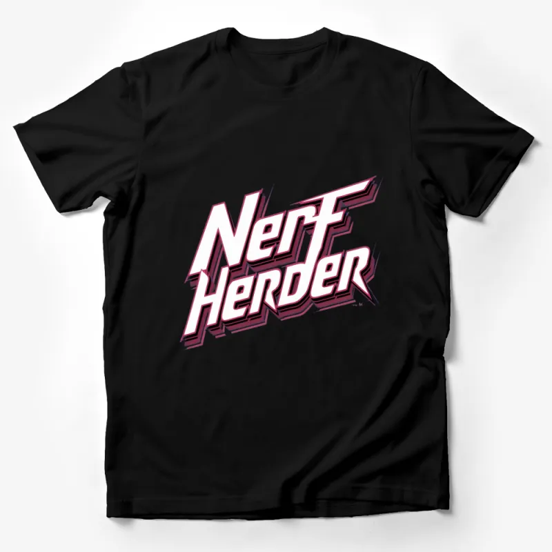 Nerf Herder Logo T-Shirt, Retro Style Band Fan Merch, Unisex Graphic Tee, Pop Culture Apparels Male T-Shirt