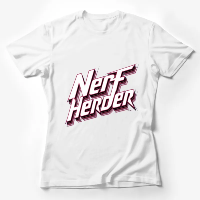 Nerf Herder Logo T-Shirt, Retro Style Band Fan Merch, Unisex Graphic Tee, Pop Culture Apparels Female T-Shirt