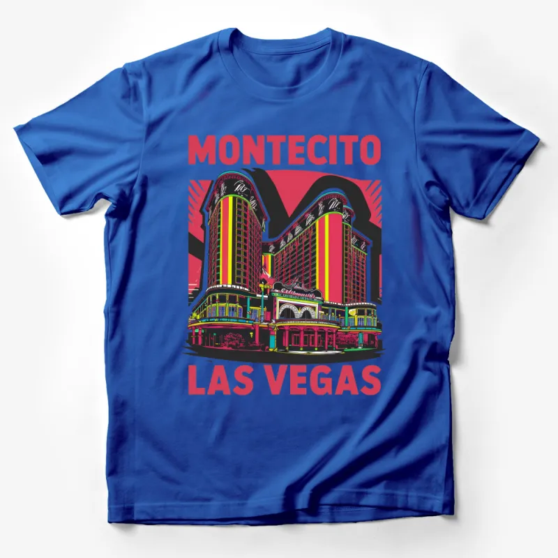 Vintage Las Vegas Hotel Montecito Retro Style Colorful T-Shirt, Unisex Graphic Tee, Gift for Travelers Male T-Shirt