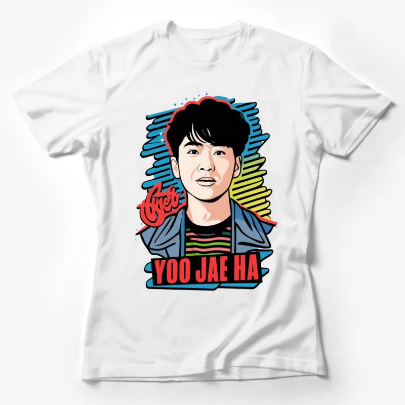 Vintage Yoo Jae Ha Musician Graphic T-Shirt, Retro Pop Art Style, Colorful Music Icon Tee Female T-Shirt