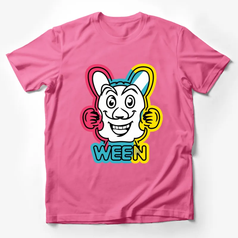 Cartoon Mouse T-Shirt, Colorful Ween Mouse Graphic Tee, Unisex Kids and Adults Apparel Male T-Shirt