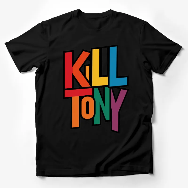 Colorful Kill Tony Logo T-Shirt, Bold Graphic Design, Unisex Tee Male T-Shirt