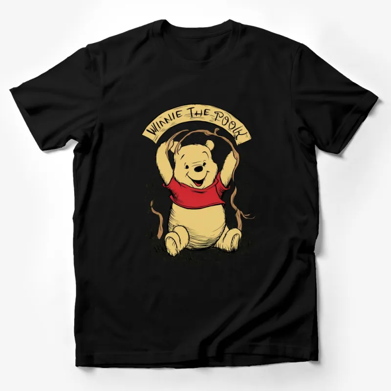 Winnie The Pooh Classic Illustration T-Shirt, Vintage Style Cartoon, Unisex Tee for All Ages Male T-Shirt