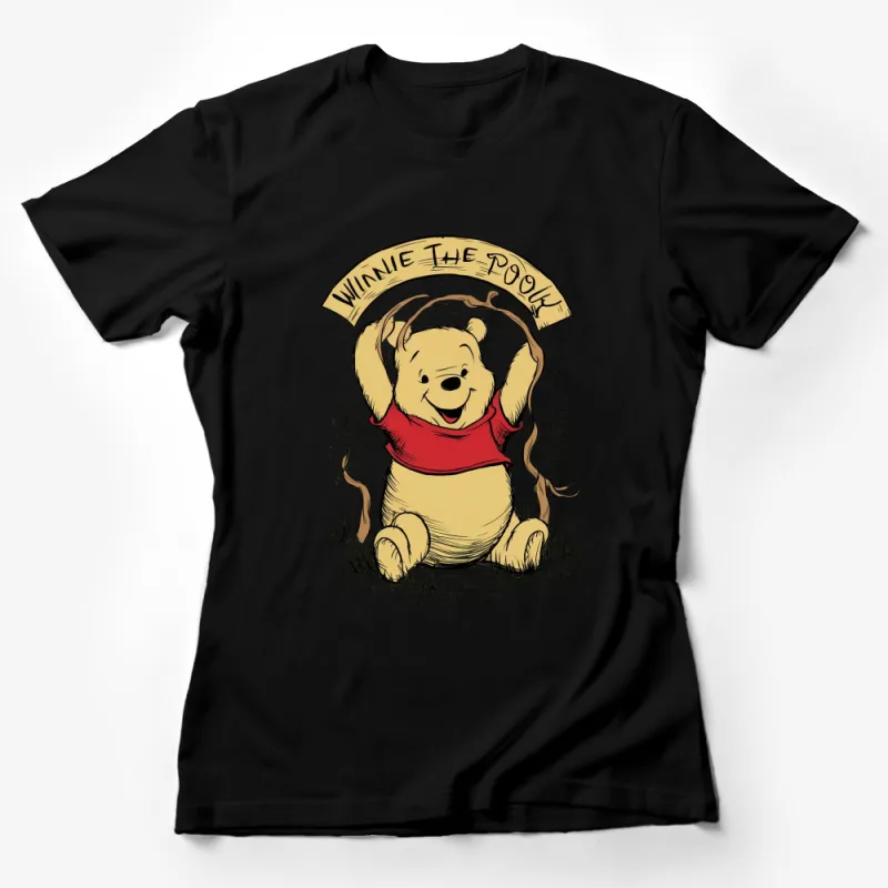 Winnie The Pooh Classic Illustration T-Shirt, Vintage Style Cartoon, Unisex Tee for All Ages Female T-Shirt