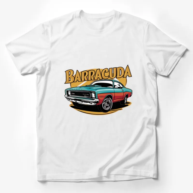 Vintage Barracuda Muscle Car T-Shirt, Classic Car Enthusiast Tee, Retro Automotive Apparel, Gift for Car Lovers Male T-Shirt