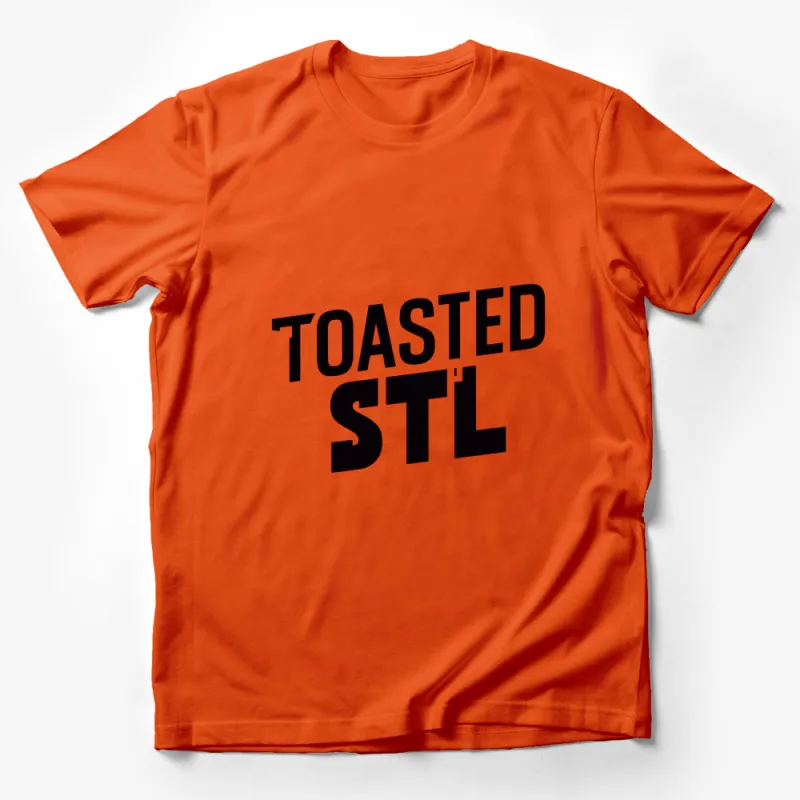 Toasted STL Black and White Graphic T-Shirt, Unisex Fashion Tee, Casual Streetwear Male T-Shirt