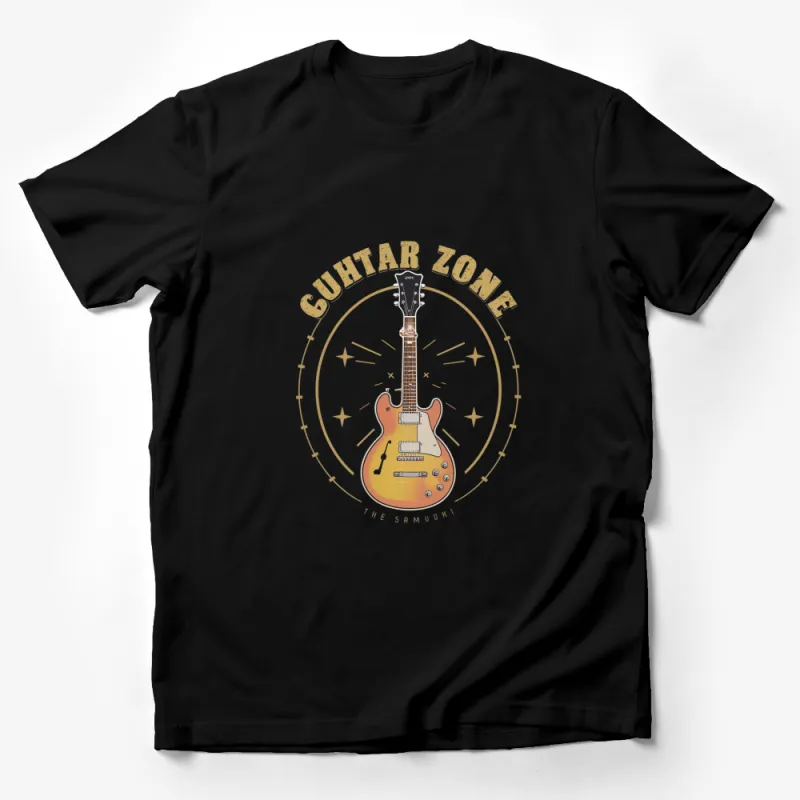 Guitar Zone Vintage Electric Guitar Graphic Tee, Musician Gift Unisex T-Shirt Design Male T-Shirt