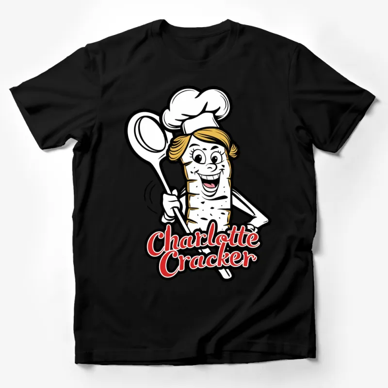 Cartoon Chef T-Shirt, Fun Charlotte Cracker Character Tee, Unique Kitchen Apparel, Unisex Food Lovers Gift Male T-Shirt