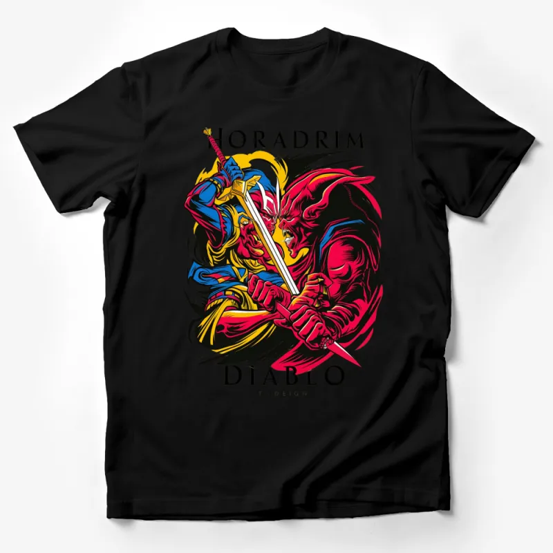 Horadrim Diablo T-Shirt, Vintage Fantasy Gaming Graphic Tee, Retro Style Gamer Apparel Male T-Shirt