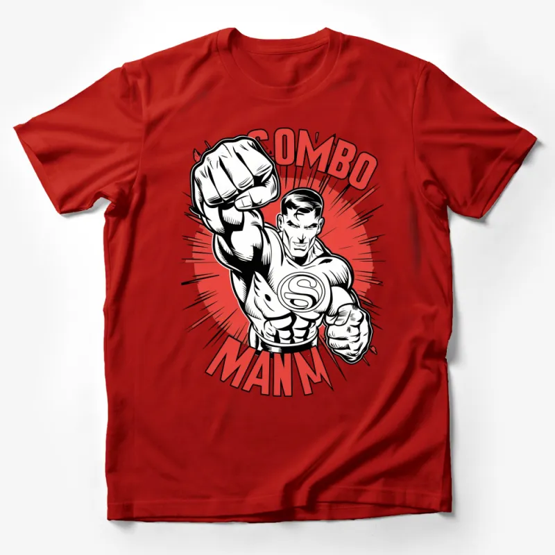 Combo Mann Superhero T-Shirt, Vintage Comic Book Style Tee, Classic Hero Shirt for Fans Male T-Shirt