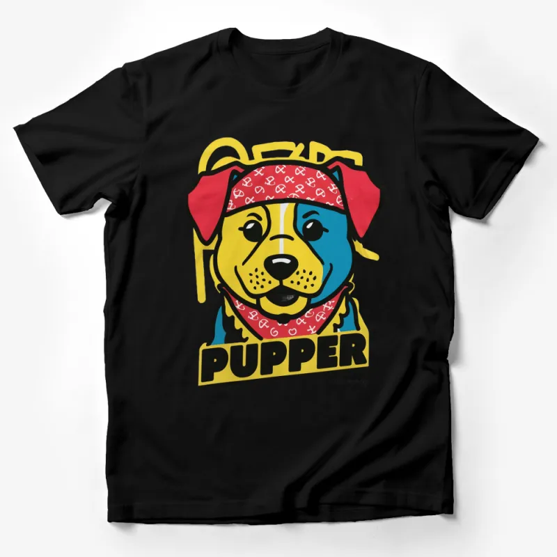 Letterkenny Pupper Dog Graphic T-Shirt, Colorful Cartoon Dog Design, Fun Animal Lover Tee Male T-Shirt