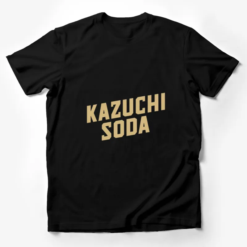 Kazuchi Soda Logo T-Shirt, Trendy Retro Style Graphic Tee, Unisex Fashion Top Male T-Shirt