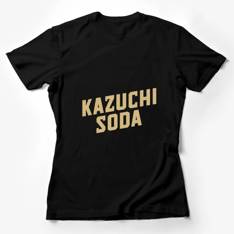 Kazuchi Soda Logo T-Shirt, Trendy Retro Style Graphic Tee, Unisex Fashion Top Female T-Shirt