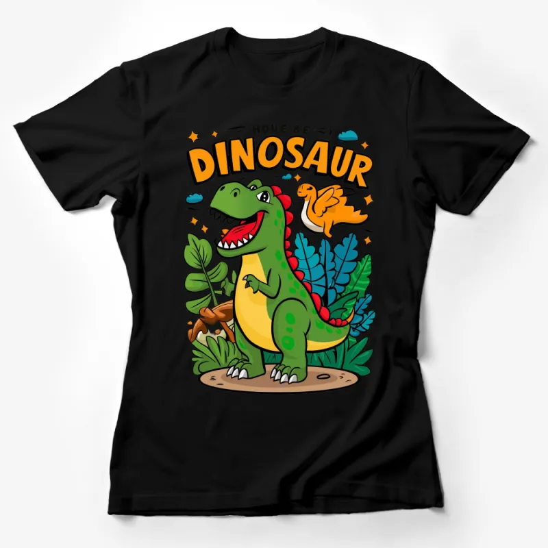 Colorful Dinosaur Graphic T-Shirt, Kids Dino Tee, Fun Cartoon T-Rex Shirt, Gift for Children Female T-Shirt