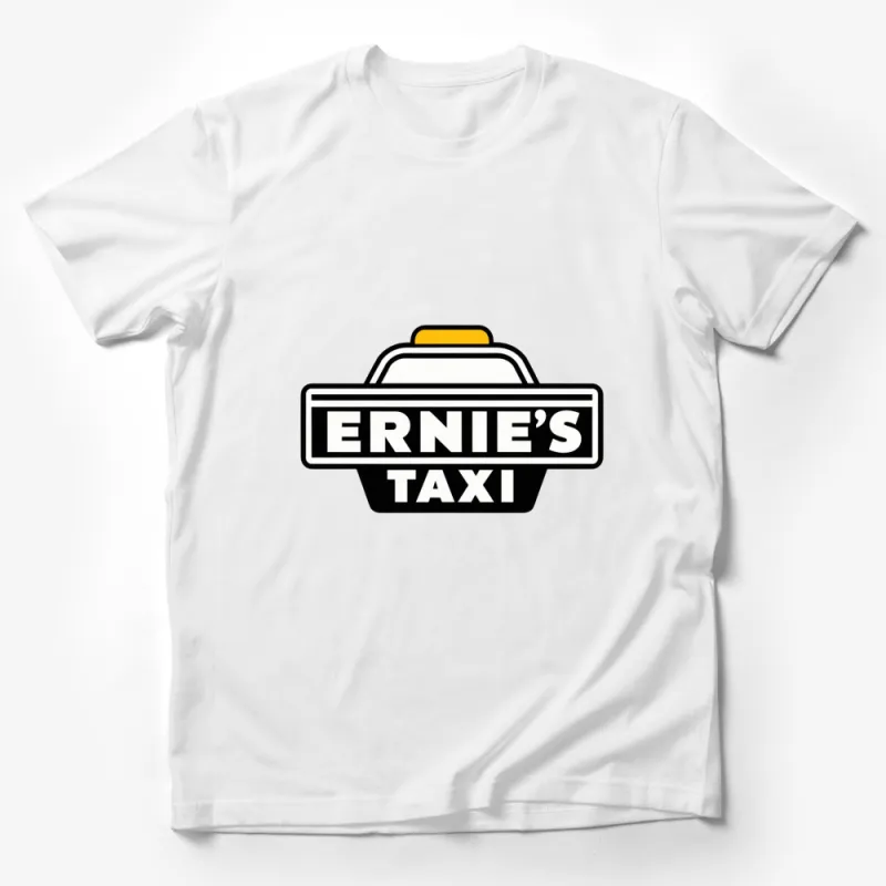 Ernie's Taxi Retro Logo T-Shirt, Vintage Taxi Service Graphic Tee, Unisex Casual Fashion Top Male T-Shirt