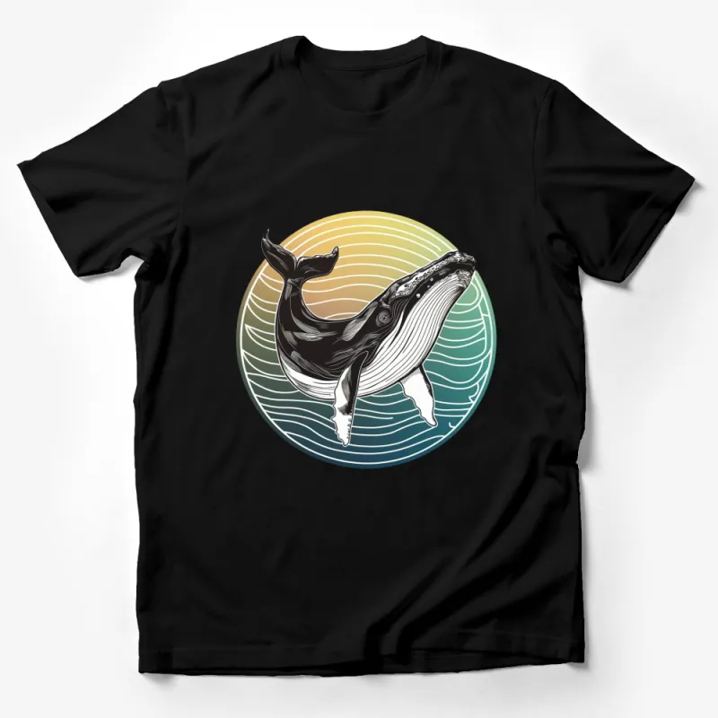 Humpback Whale T-Shirt, Ocean-Inspired Graphic Tee, Nature Lover, Eco-Friendly Materials, Unisex Male T-Shirt