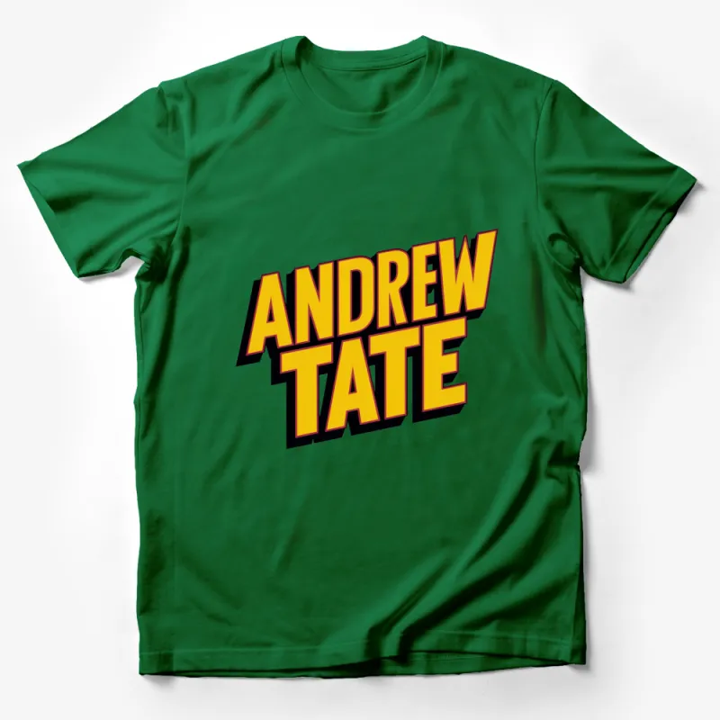 Andrew Tate Bold Text Logo T-Shirt, Unisex Graphic Tee, Fashion Streetwear, Casual Wear, Gift Idea Male T-Shirt