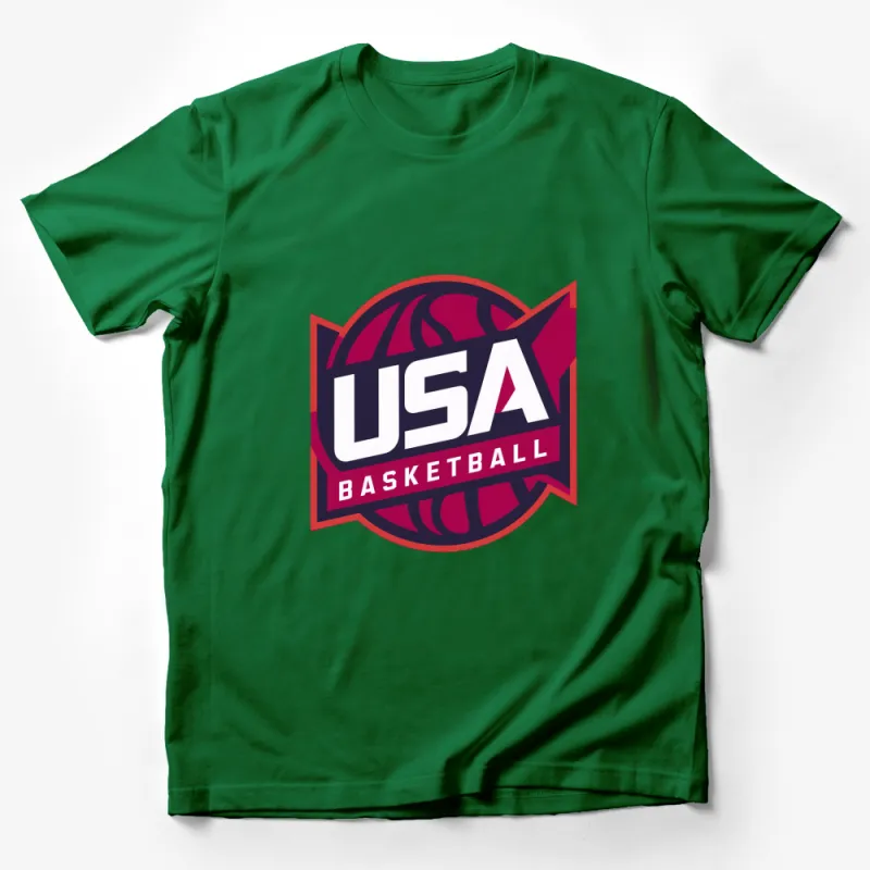 USA Basketball Logo T-Shirt, Patriotic Sports Fan Gear, Unisex Tee Male T-Shirt