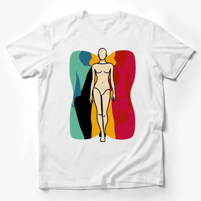 Colorful Abstract Art T-Shirt, Modern Artistic Design Tee, Unique Graphic Print, Unisex Clothing Male T-Shirt