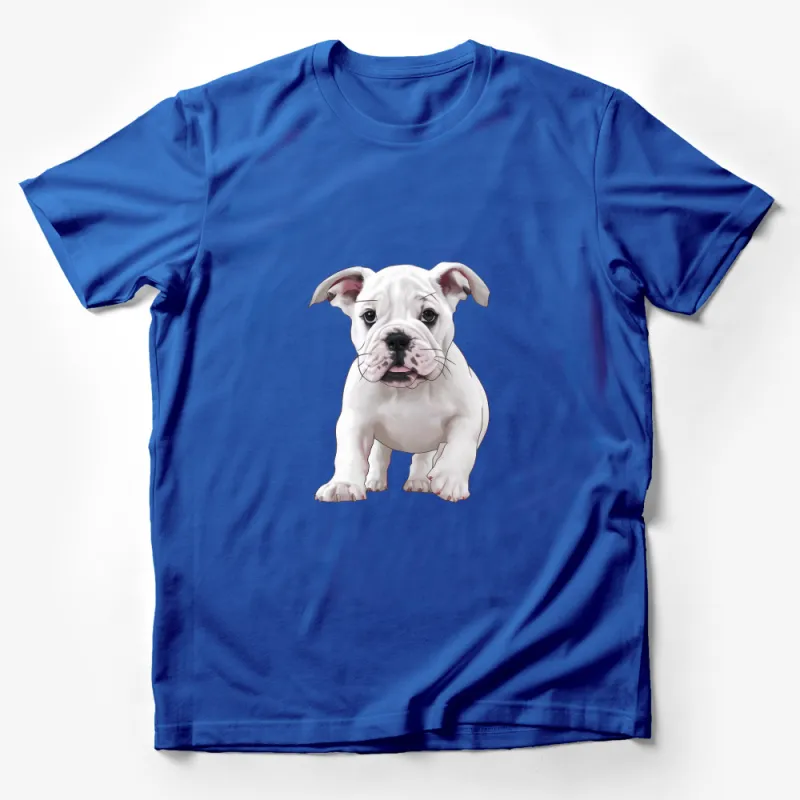 Cute Bulldog Puppy T-Shirt, Adorable Dog Graphic Tee, Animal Lover Gift, Unisex Pet Design Top Male T-Shirt