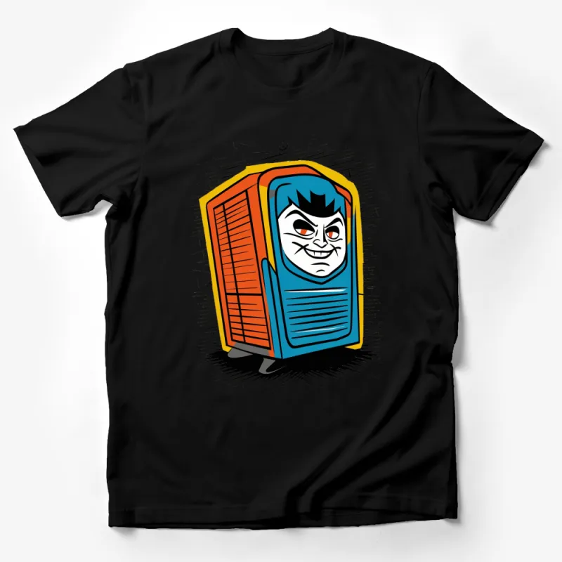 Retro Comic Book Vending Machine Graphic T-Shirt, Colorful Pop Art Style Tee Male T-Shirt