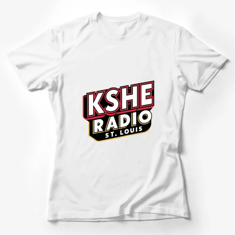 Vintage KSHE Radio St. Louis Logo T-Shirt, Classic Rock Music Tee, Retro 70s Inspired Design, Unisex Female T-Shirt