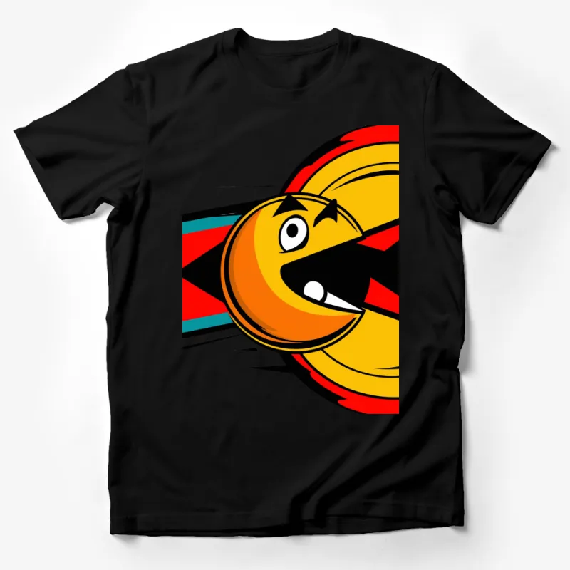 Vintage Cartoon Face T-Shirt, Bold Graphic Yellow and Red Tee, Unisex Pop Art Style Shirt, Unique Retro Design Top Male T-Shirt