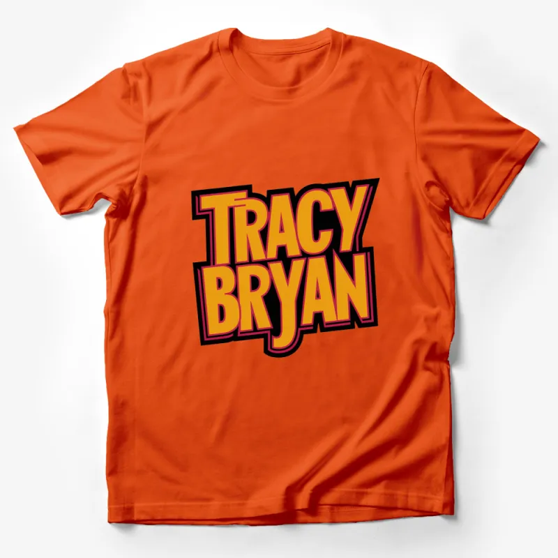 Bold Tracy Bryan Logo T-Shirt, Colorful Retro Style Graphic Tee, Unisex Fashion Top Male T-Shirt