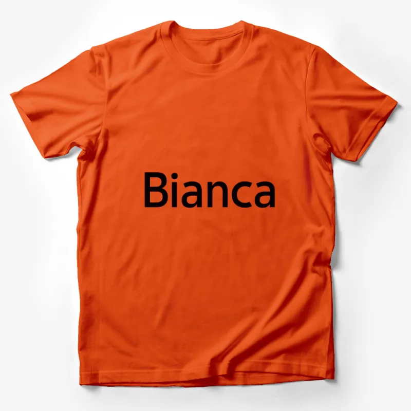 Bianca Name Graphic T-Shirt, Classic Black and White Style, Casual Unisex Tee, Fashion Top Male T-Shirt