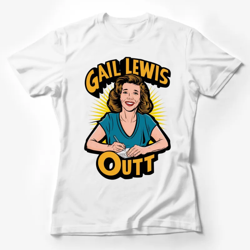 Vintage Gail Lewis T-Shirt, Classic Cartoon Graphic Tee, Retro Style Women's Shirt Female T-Shirt