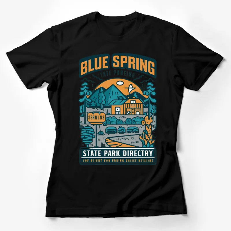 Blue Spring State Park Vintage Design T-Shirt, Retro Camping Tee, Nature Hiking Graphic Shirt Female T-Shirt