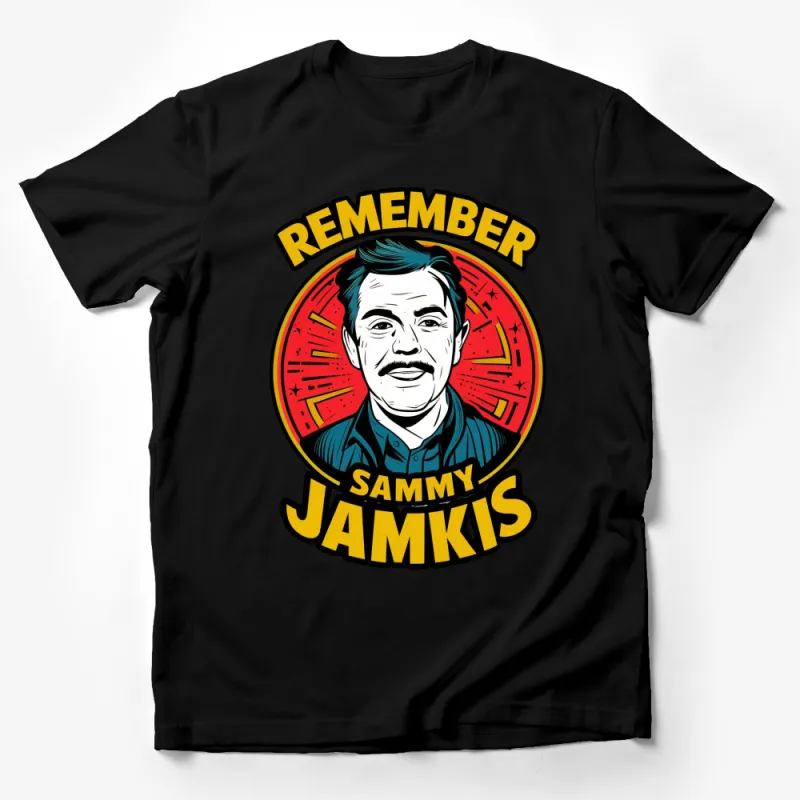 Retro Sammy Jamkis T-Shirt, Vintage Comic Book Style Portrait, Bold Graphic Tee Male T-Shirt