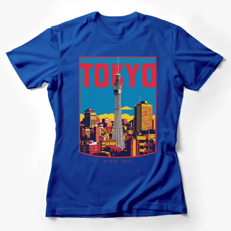 Vintage Tokyo Skyline T-Shirt, Retro Japan Travel Graphic Tee, Urban Cityscape Shirt, Unique Gift Idea Female T-Shirt