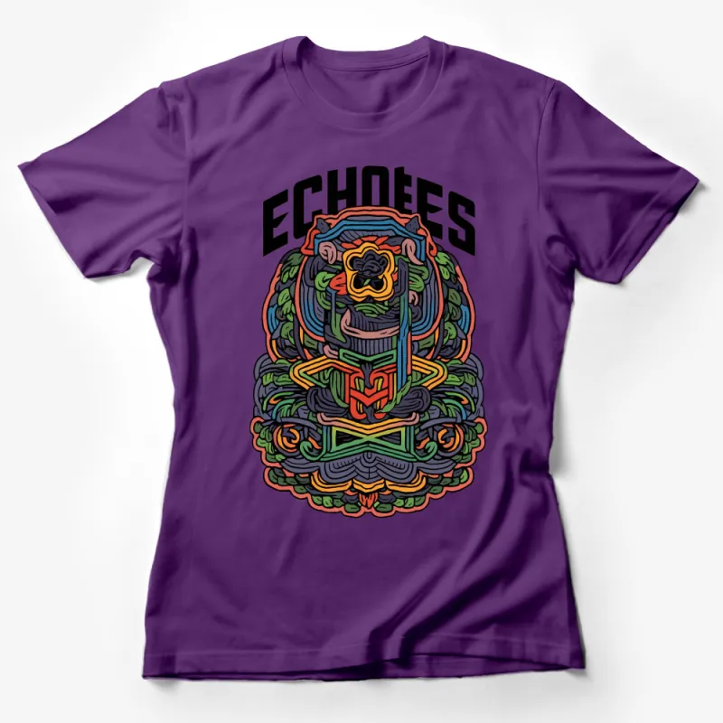 Colorful Echoes Tiger Graphic Tee, Vintage Inspired, Unique Animal Print T-Shirt, Unisex Clothing Female T-Shirt