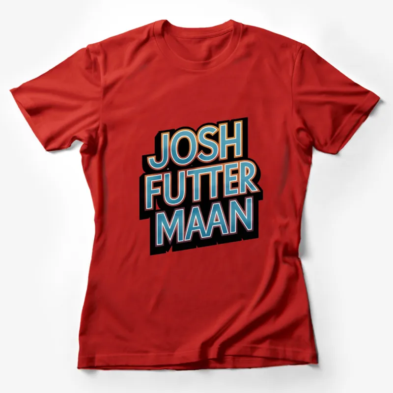 Retro Style Josh Futtermaan Logo T-Shirt, Vintage Inspired Graphic Tee, Unique Design Fashion Top Female T-Shirt