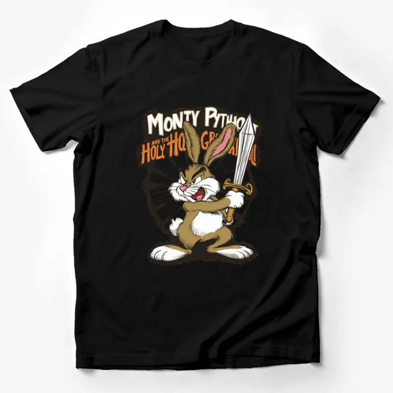 Monty Python Holy Grail Rabbit T-Shirt, Funny Vintage Movie Tee, Unisex Graphic Shirt Male T-Shirt