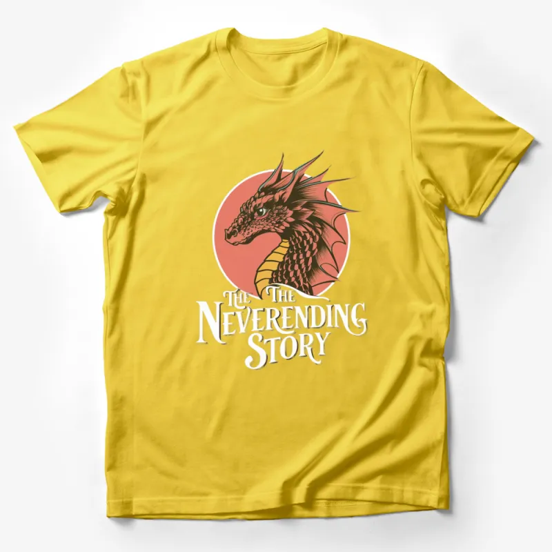 The Neverending Story Dragon Graphic Tee, Vintage Style Fantasy Movie Shirt, Unisex T-Shirt Male T-Shirt