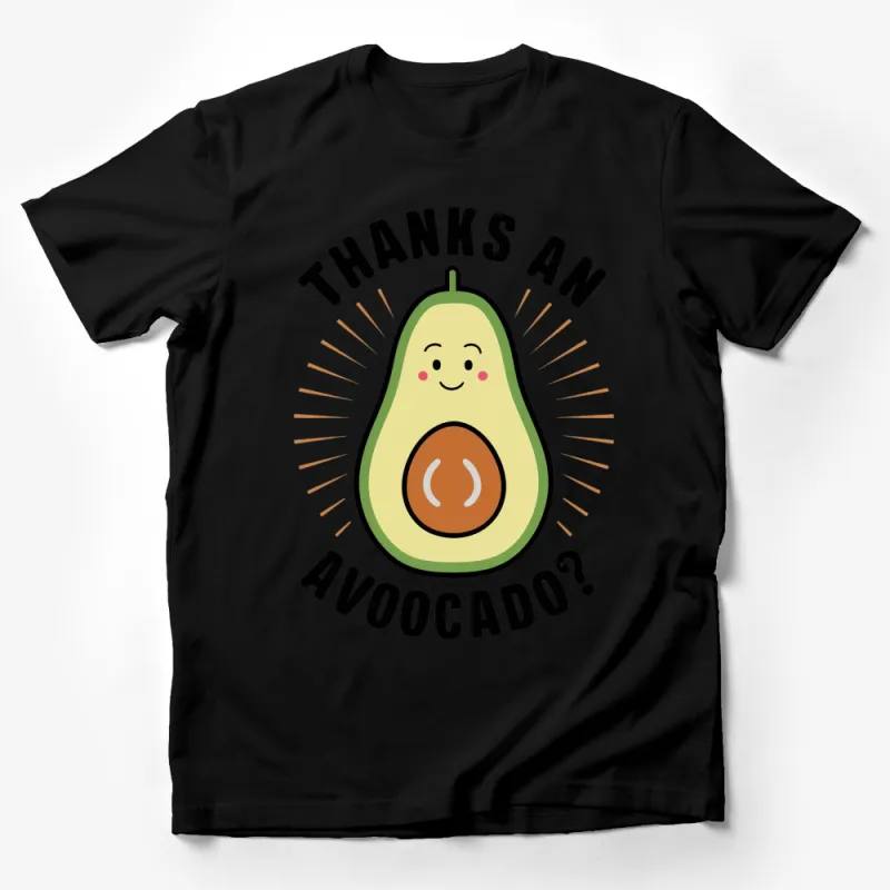 Cute Avocado T-Shirt Thanks AVOOCADO? Funny Pun Tee for Vegans Male T-Shirt