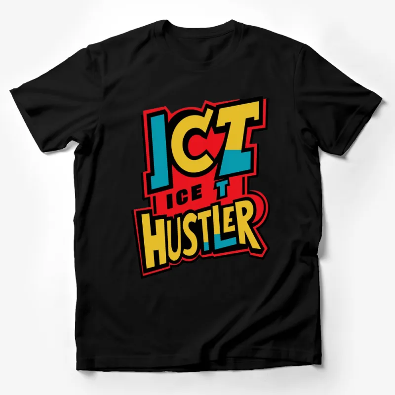 Ice T Hustler Bold Graphic T-Shirt, Colorful Retro Style Urban Tee, Unisex Shirt Male T-Shirt