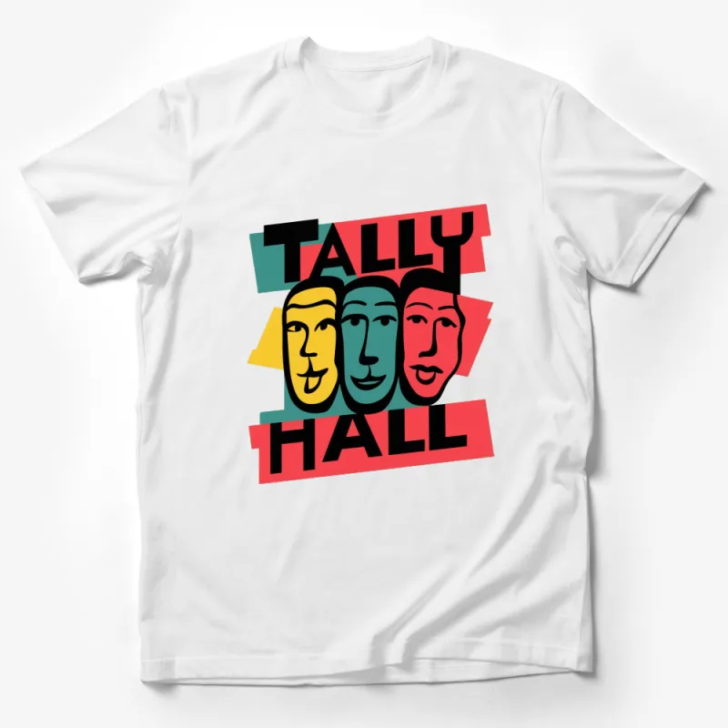 Tally Hall Band Graphic T-Shirt, Colorful Vintage Style Pop Art, Retro Music Fans Apparel Male T-Shirt