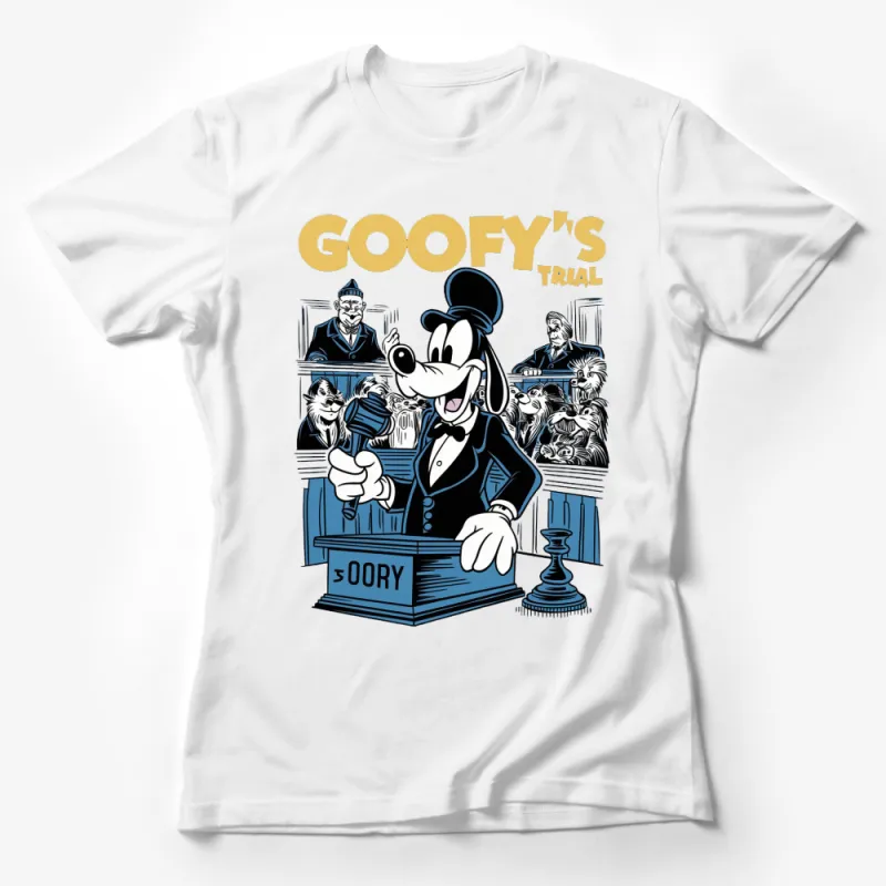 Goofy's Trial Cartoon T-Shirt, Vintage Style Disney Inspired Graphic Tee, Unisex Adult Clothing Female T-Shirt