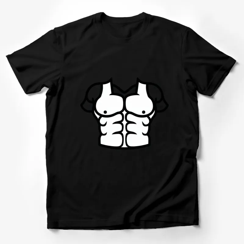 Unique Skeleton Hands T-Shirt, Black Unisex Graphic Tee, Bold Halloween Party Fashion Male T-Shirt