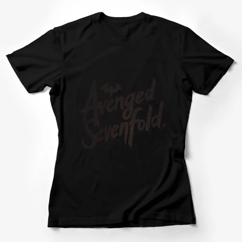 Avenged Sevenfold Band Logo T-Shirt, Unisex Black Tee with Bat Graphic Female T-Shirt