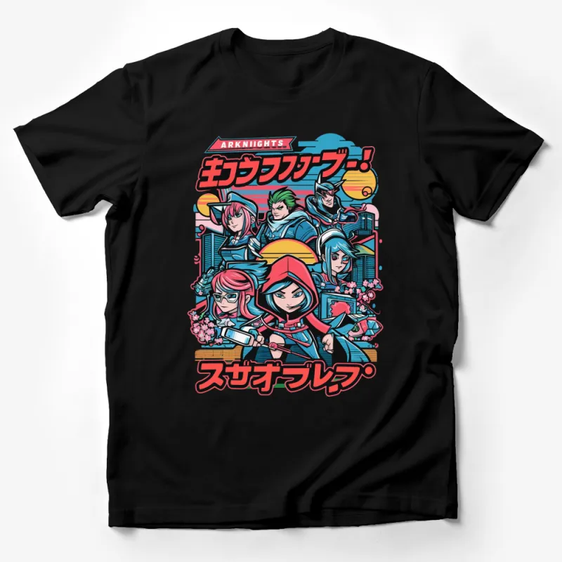 Arknights Anime T-Shirt, Colorful Graphic Tee, Japanese Game Characters, Unisex Shirt Male T-Shirt