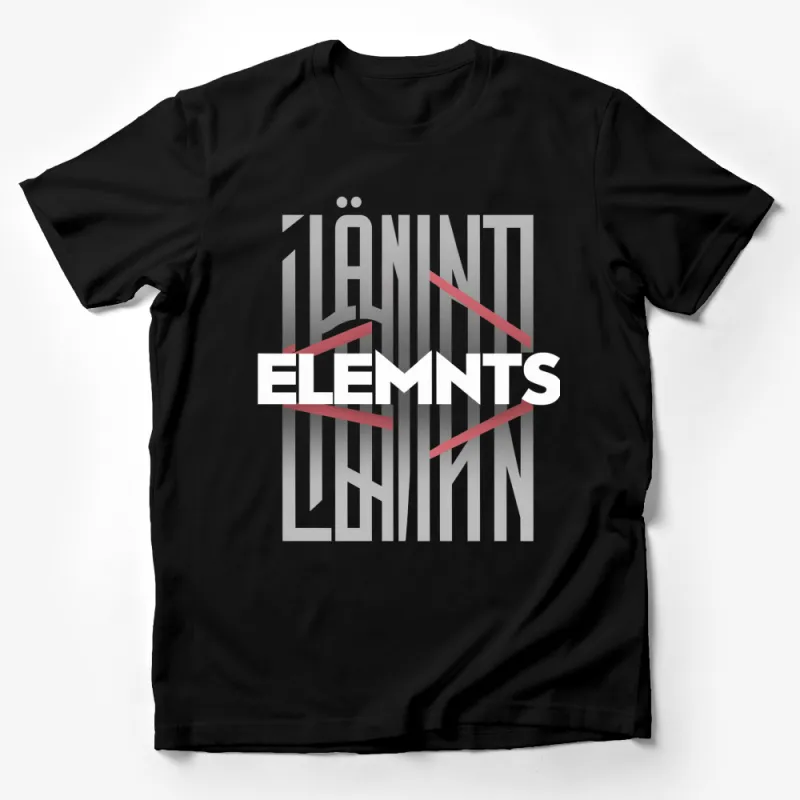 Abstract Elements T-Shirt, Modern Graphic Tee, Stylish Unisex Black and White Shirt Male T-Shirt