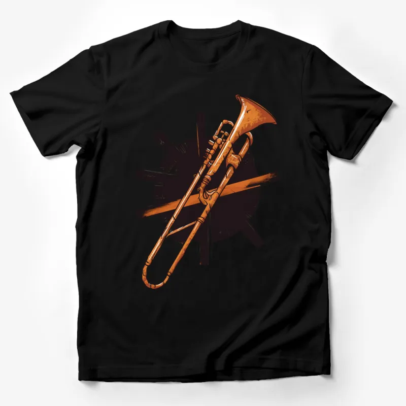 Vintage Trumpet T-Shirt, Brass Instrument Graphic Tee, Music Lover Gift, Unisex Shirt Design Male T-Shirt