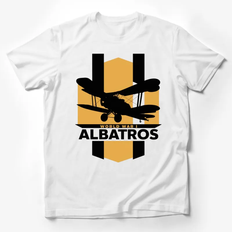 Vintage Albatros Plane T-Shirt, World War I Aircraft, Classic Aviation Tee, Military History Buff Gift Male T-Shirt