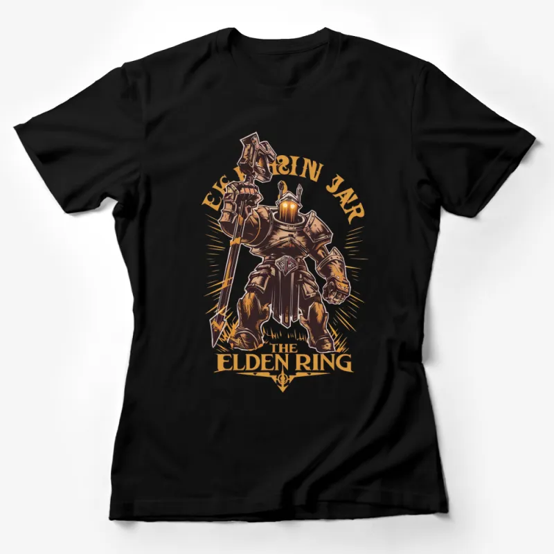 Elden Ring T-Shirt, Knight Artwork, Video Game Inspired Tee, Unique Gaming Shirt Female T-Shirt