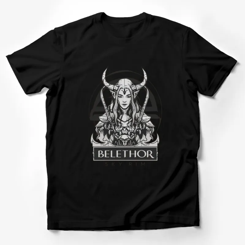 Skyrim Belerhor Fantasy Warrior T-Shirt, Nordic Elf Graphic Tee, Unisex Apparel Male T-Shirt