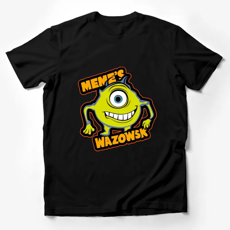 Meme's Wazowski T-Shirt, Funny Cartoon Monster Graphic Tee, Eye Pop Culture, Unique Gift for Adults Male T-Shirt